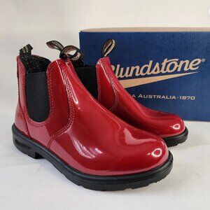 Blundstone Chelsea Boots 2253 Red Patent Leather - Kids Sz 10 (US) / 9 (AU/UK)